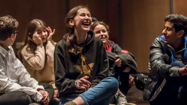 young people laughing