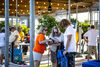 Scanning tickets at Freeman Arts Pavilion
