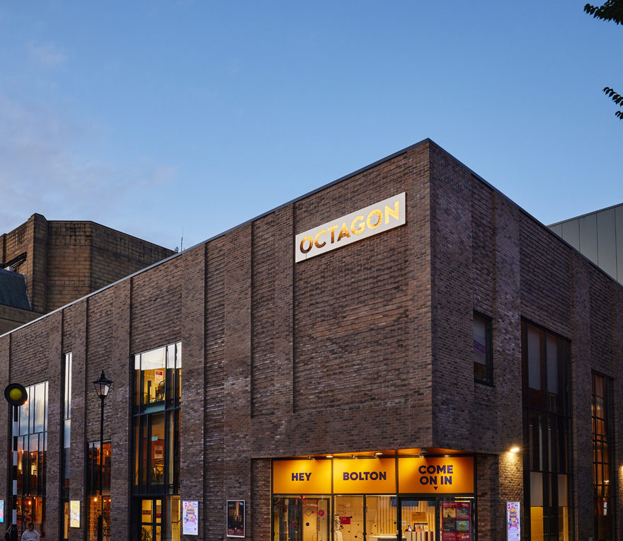 Octagon Theatre Exterior at night