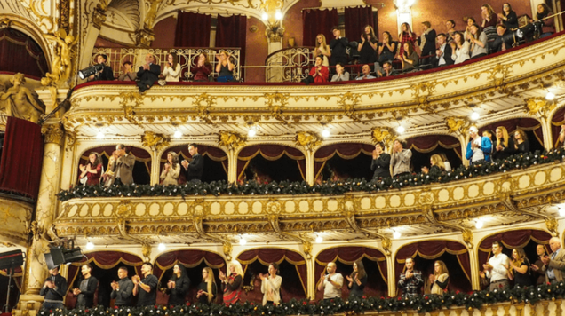 Photo of standing ovation in a theatre