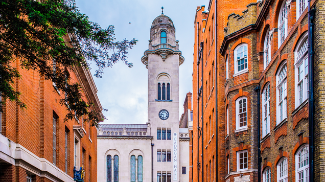 Colour picture of Cadogan Hall daytime