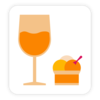 Icon of drink and icecream