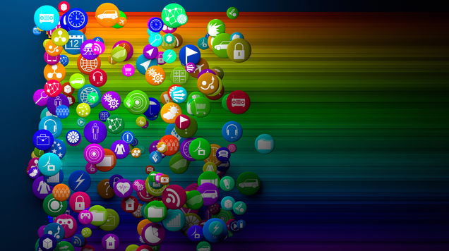 graphic image of phone apps