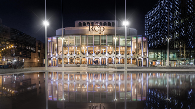 exterior photograph of Birmingham Rep